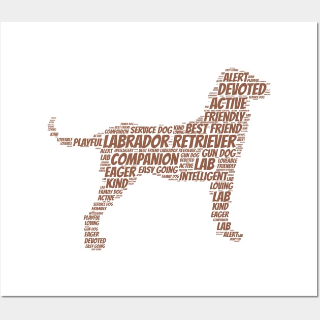 Labrador Retriever - Word Art Design Wall Art by Naves